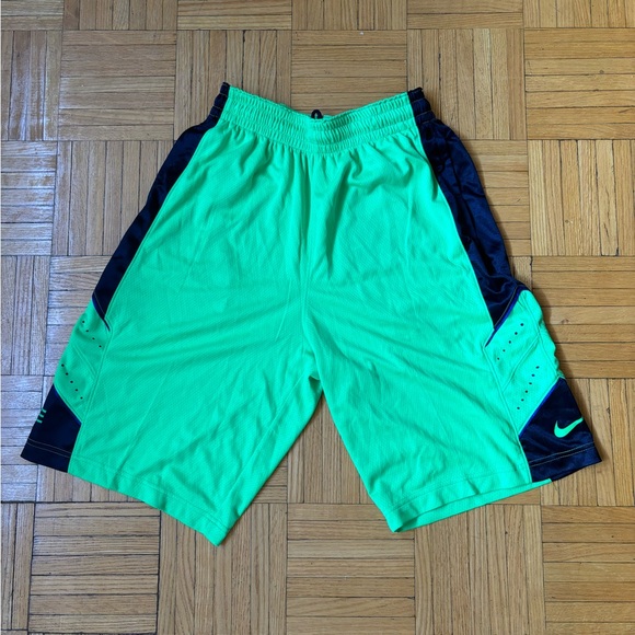 Nike Drifit Elite Basketball Shorts Neon Green Size Small - Picture 1 of 10